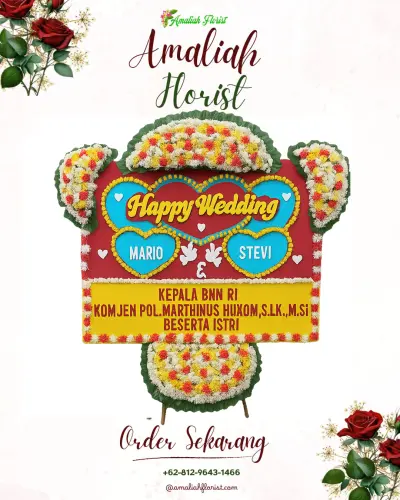 Karangan Papan Bunga Pernikahan di Panjalu
